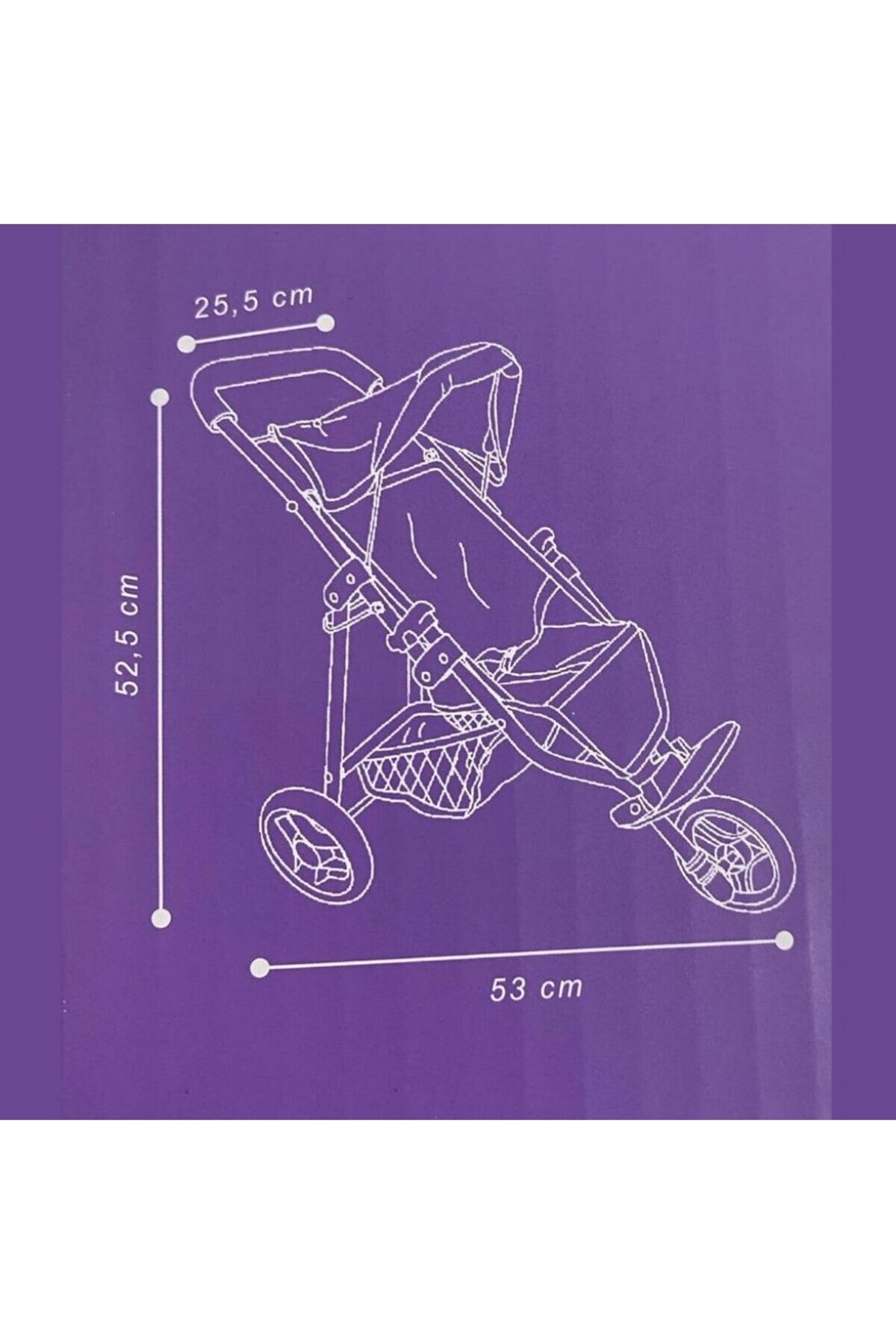 Sunman 0663 Puantiye Desenli, 3 Tekerlekli Ve Tenteli Oyuncak Puset - fotoğrafı 4 (önizleme)