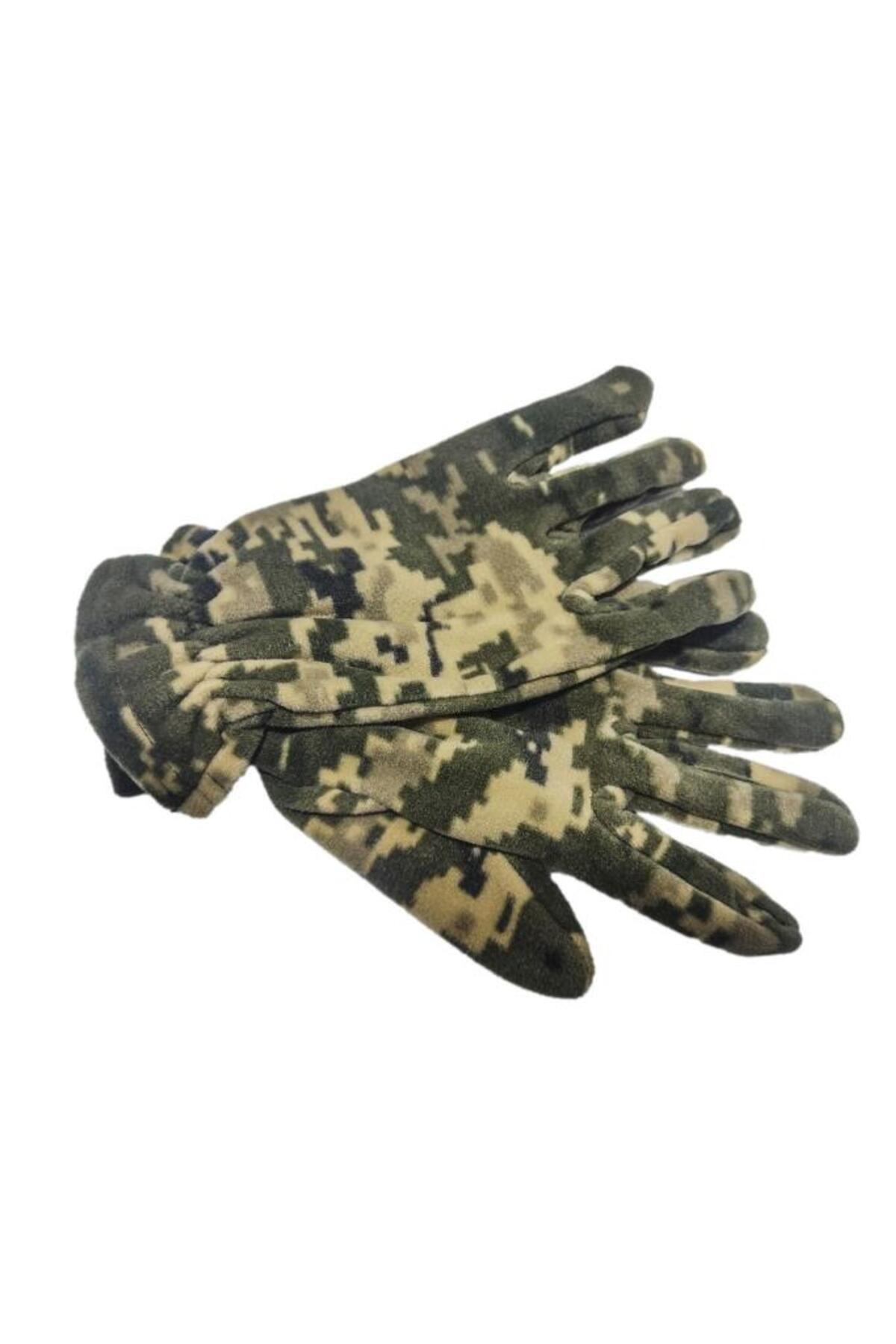 SİNGLE SWORD  Bilekten Lastikli Polar Eldiven Haki Tek Ebat - Görsel 2