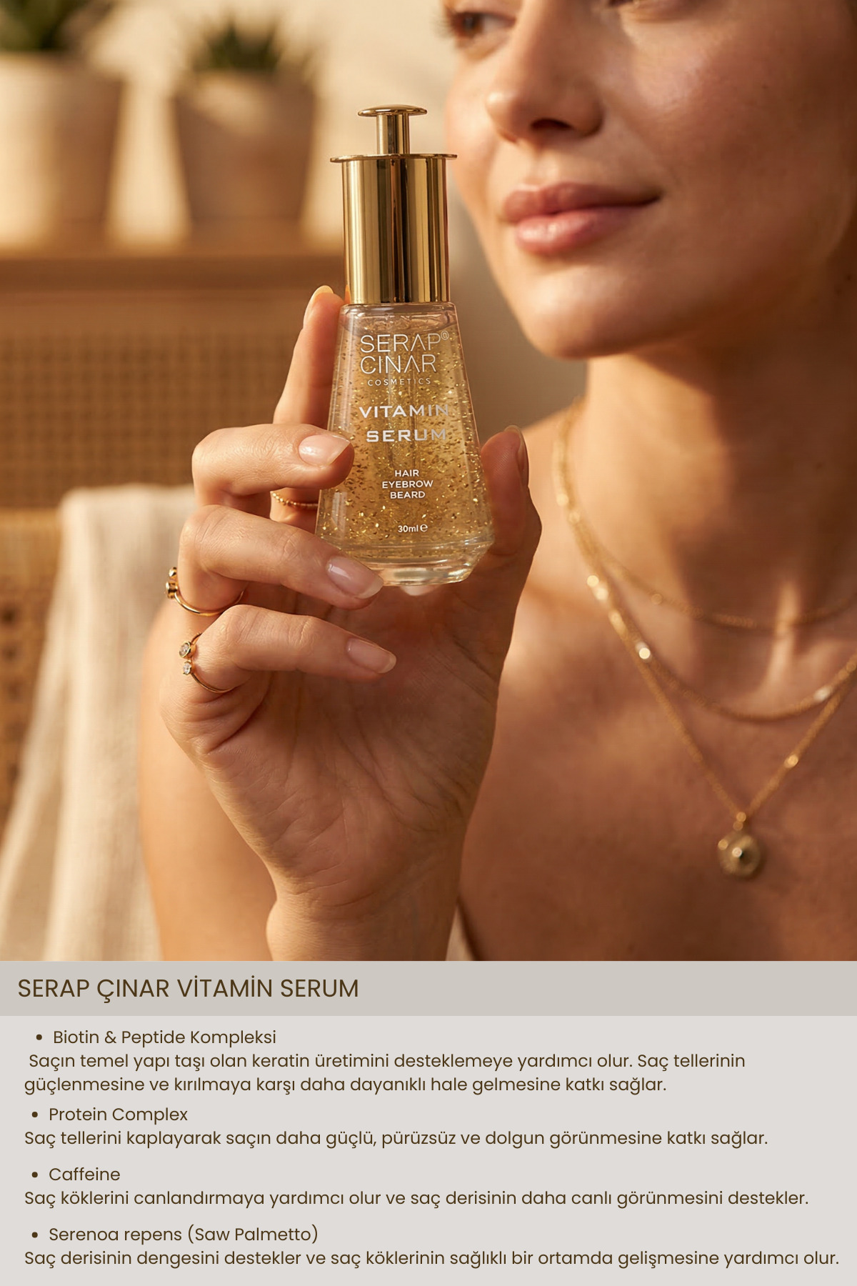Kaş & Saç Için Vitamin Serum 30ml - Profesyonel Serum — SRPCNR001 — تصویر 4 از 7