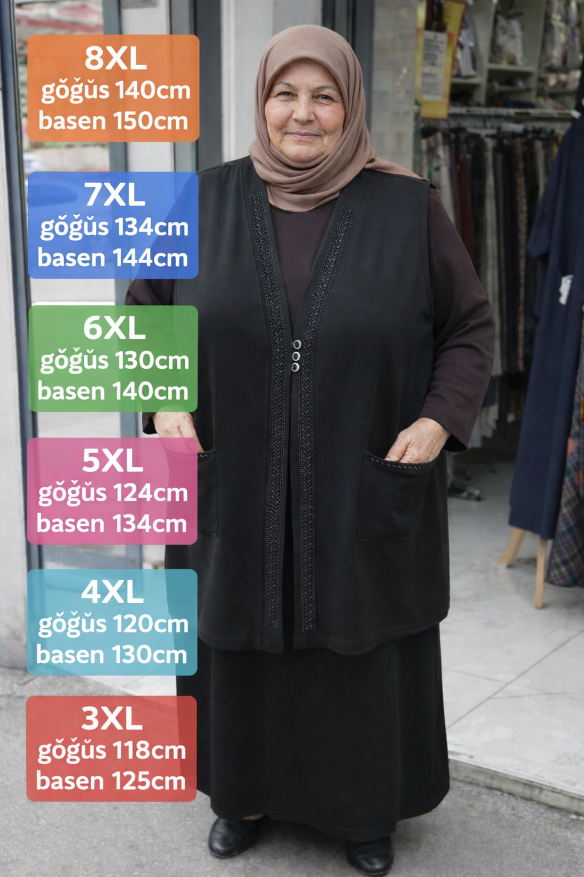 SENFONİ  Büyük Beden Yazlık Penye Yelek(kısa) - Görsel 3