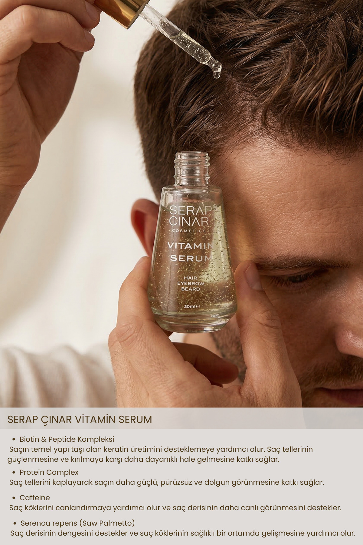 Saçkıran + Sakal Kıran Alopesi Etkili Vitamin Serum 30ml Erkeklere Özel — TYCO99EFUN169823222904429 — تصویر 2 از 6