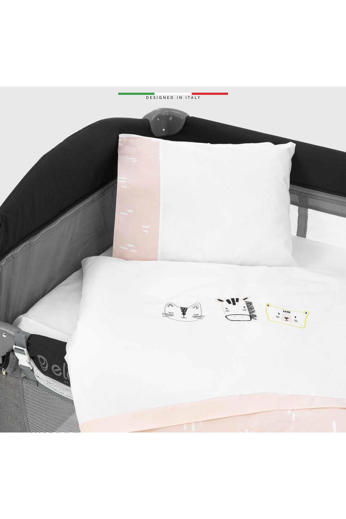 Elele EleleLife Rain 6 Parça Oyun Parkı Park Yatak Bebek Uyku Seti Pudra fotoğrafı 7 (önizleme)