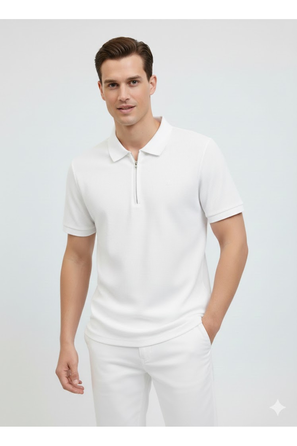 تی شرت مردانه جک اند جونز کد 12279177 - سفید جک اند جونز پولوشرت Jack & Jones