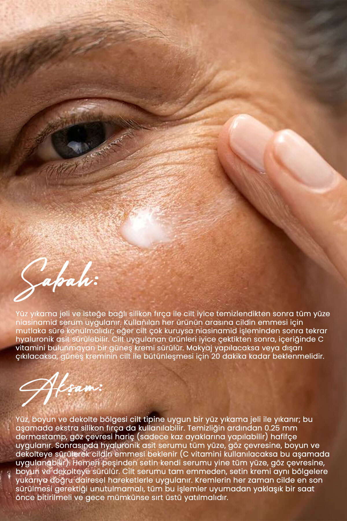 Yaşlanma ve Sarkma Karşıtı Krem ve Serum Seti 50ml + 50ml — yaşlanma — تصویر 4 از 5
