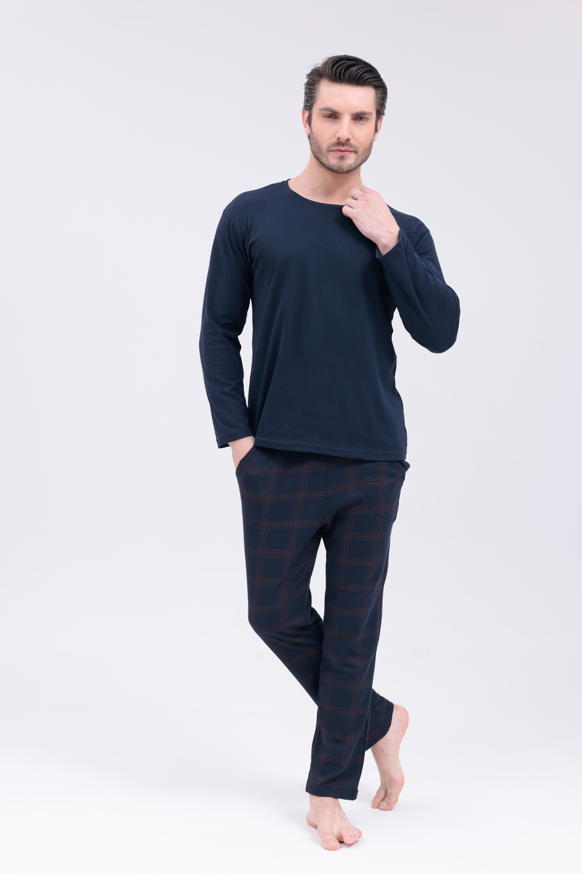 Pijamasoft  Erkek Cepli Uzun Kol Pijama Takımı - Görsel 4