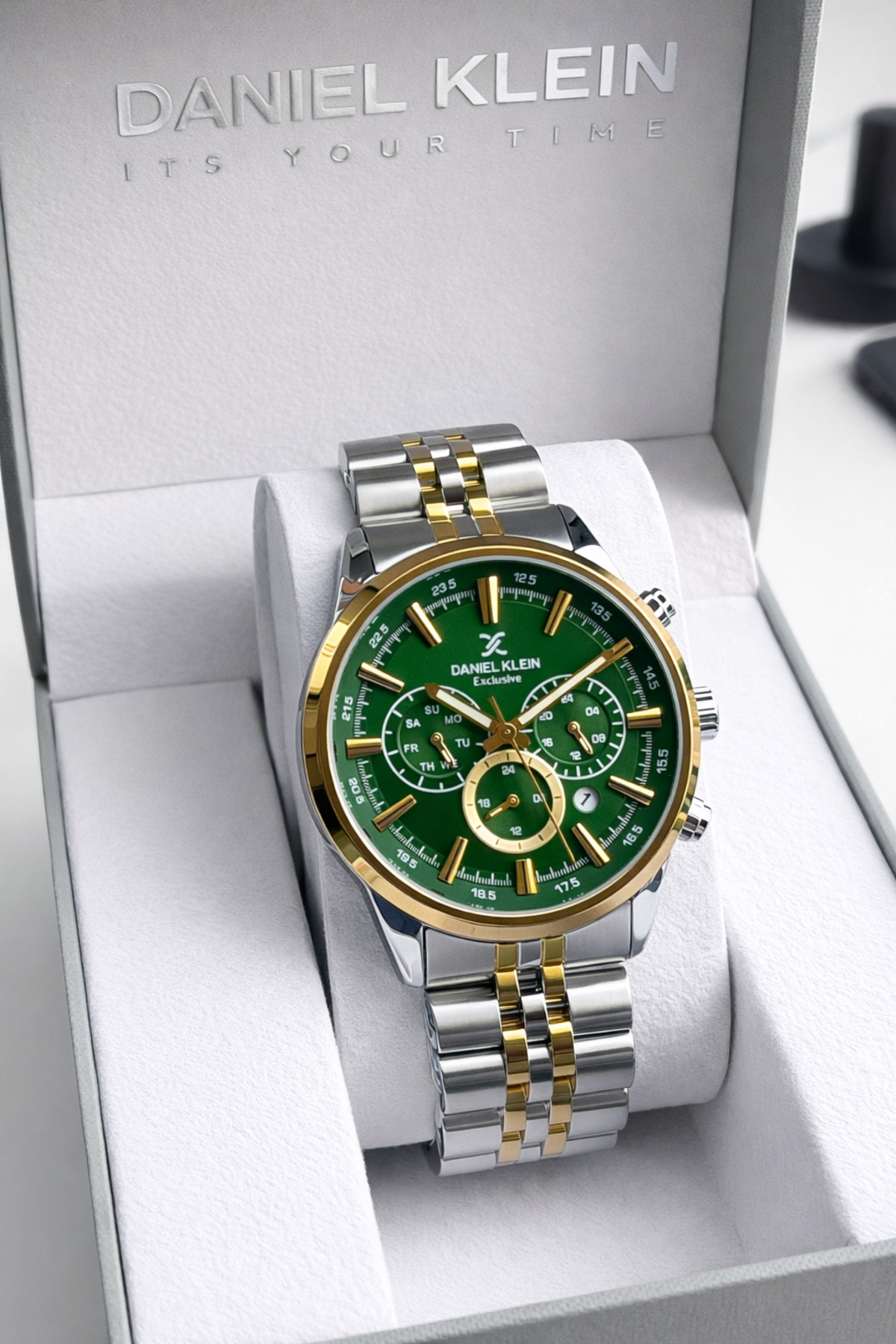 Daniel Klein  Çelik Kordon Rolex Kasa+Takvim 3 Atm Suya Dayanıklı Erkek Kol Saati EDK.1.10665-7