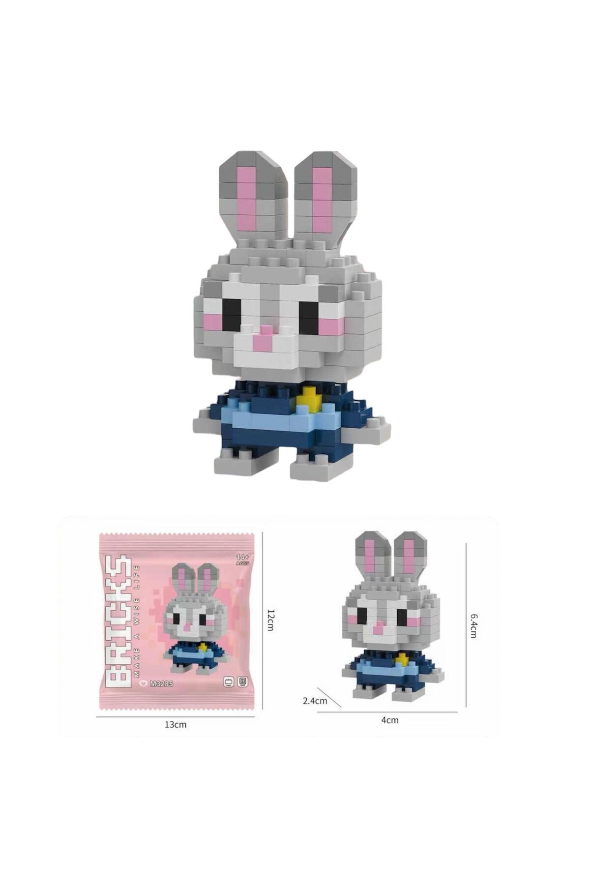 Bricks Zootopia Judy Rabbit Karakter Figürü 3d Yapboz Puzzle Yapı