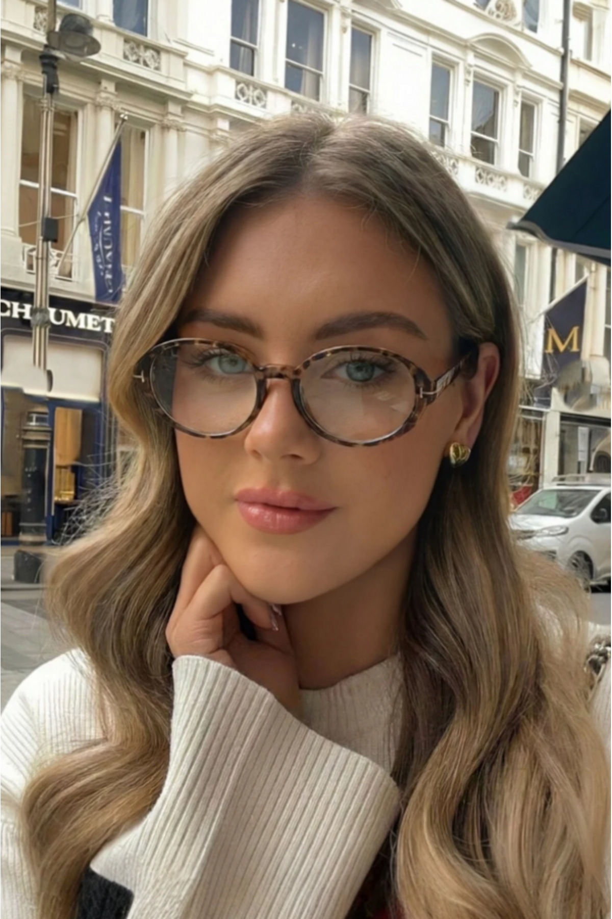Timeless Model T detail Blue Light Glasses Oval Model 53-12-142