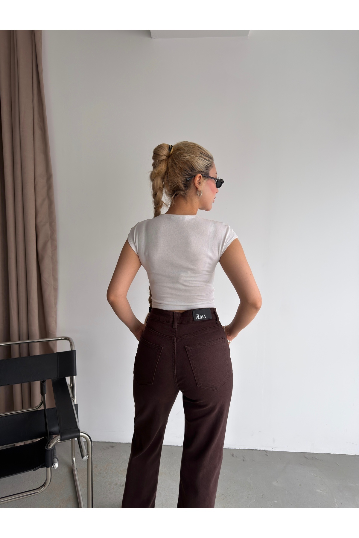 FIREVOGUE  PALAZZO ACI KAHVE YÜKSEK BEL - Görsel 2