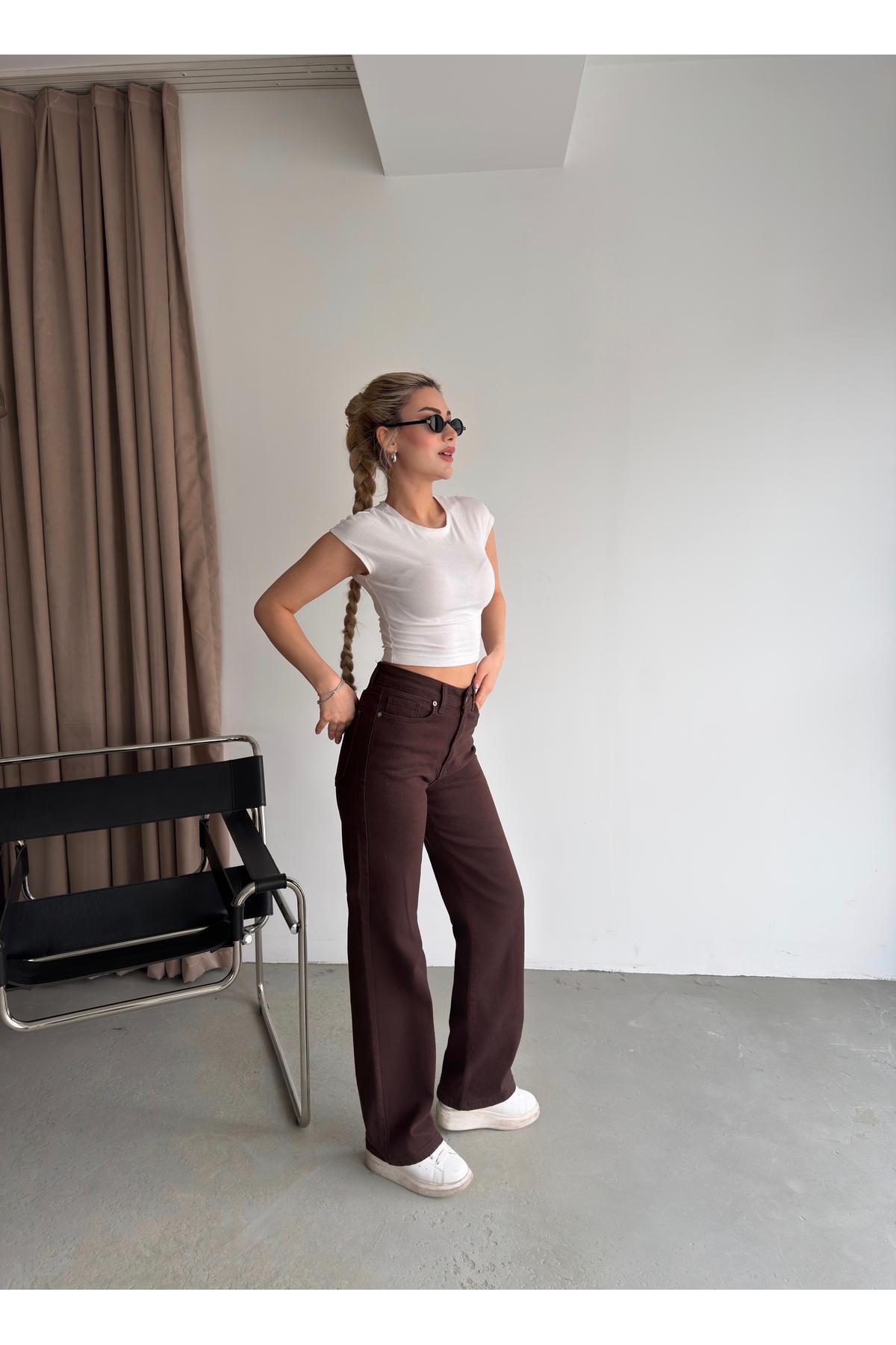 FIREVOGUE  PALAZZO ACI KAHVE YÜKSEK BEL - Görsel 6
