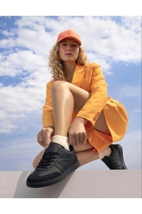 E SPORT SİYAH ORTOPEDİK GÜNLÜK KADIN SNEAKER AYAKKABI-254