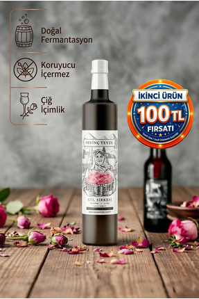 Organik Teyze Sevinç Teyze Doğal Fermantasyon Gül Sirkesi, Rose Vinegar 500ml