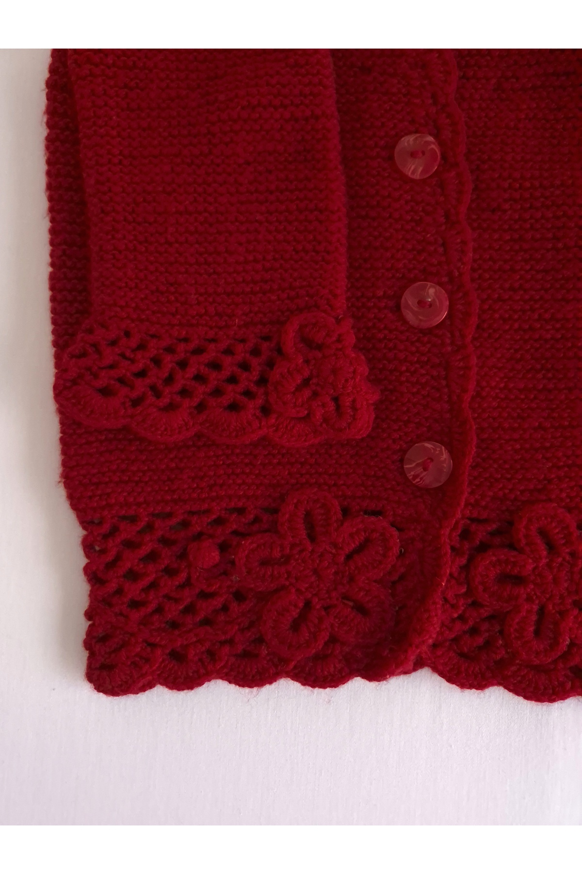 PİNA HEDİYELİK AKSESUAR El Örgüsü Bebek Hırka 0-2 Yaş fotoğrafı 3 (önizleme)