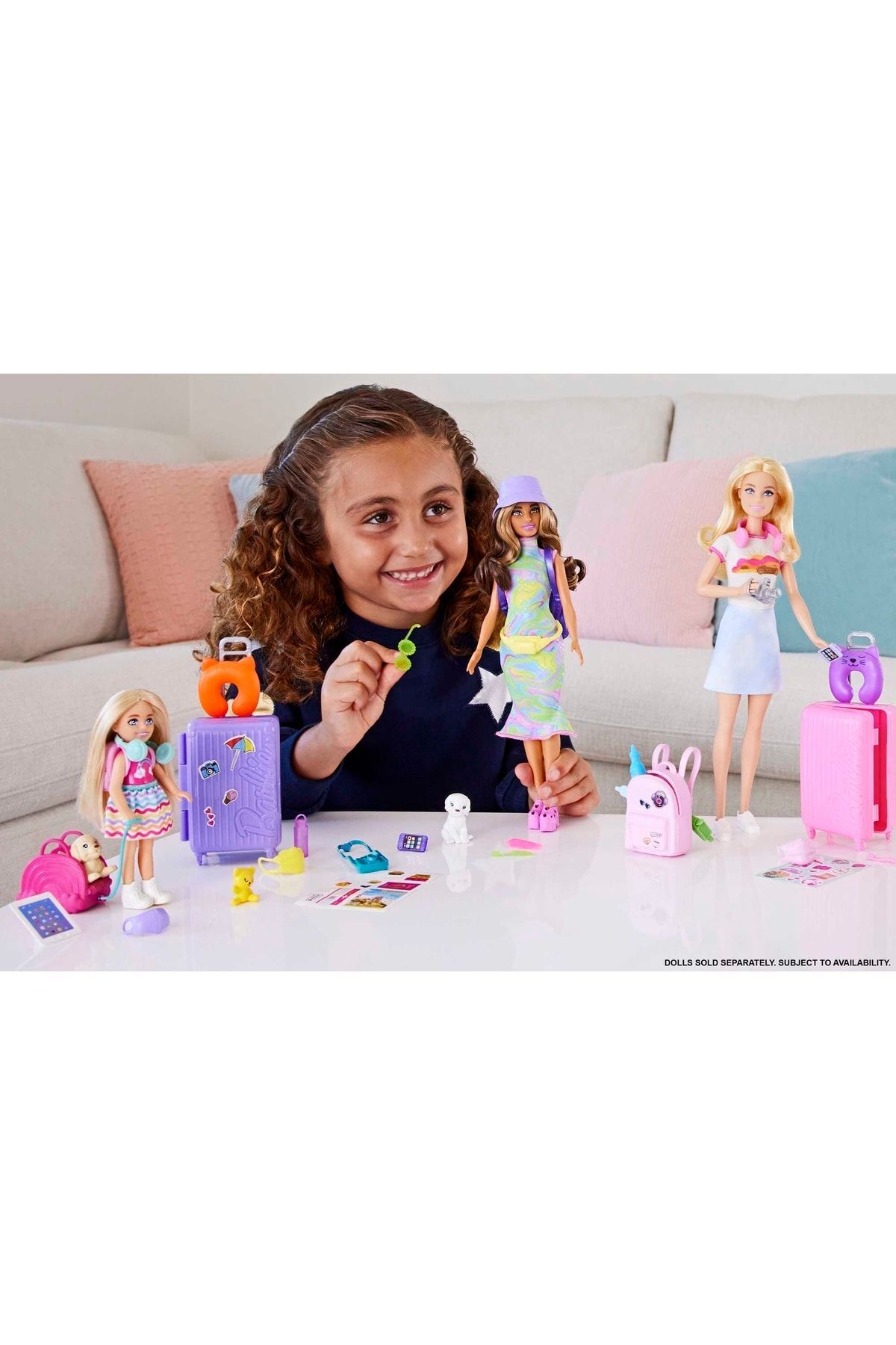 Barbie Seyahatte Chelsea™ Bebek ve Aksesuarları, yavru köpeğiyle seyahat seti HJY17 fotoğrafı 2 (önizleme)