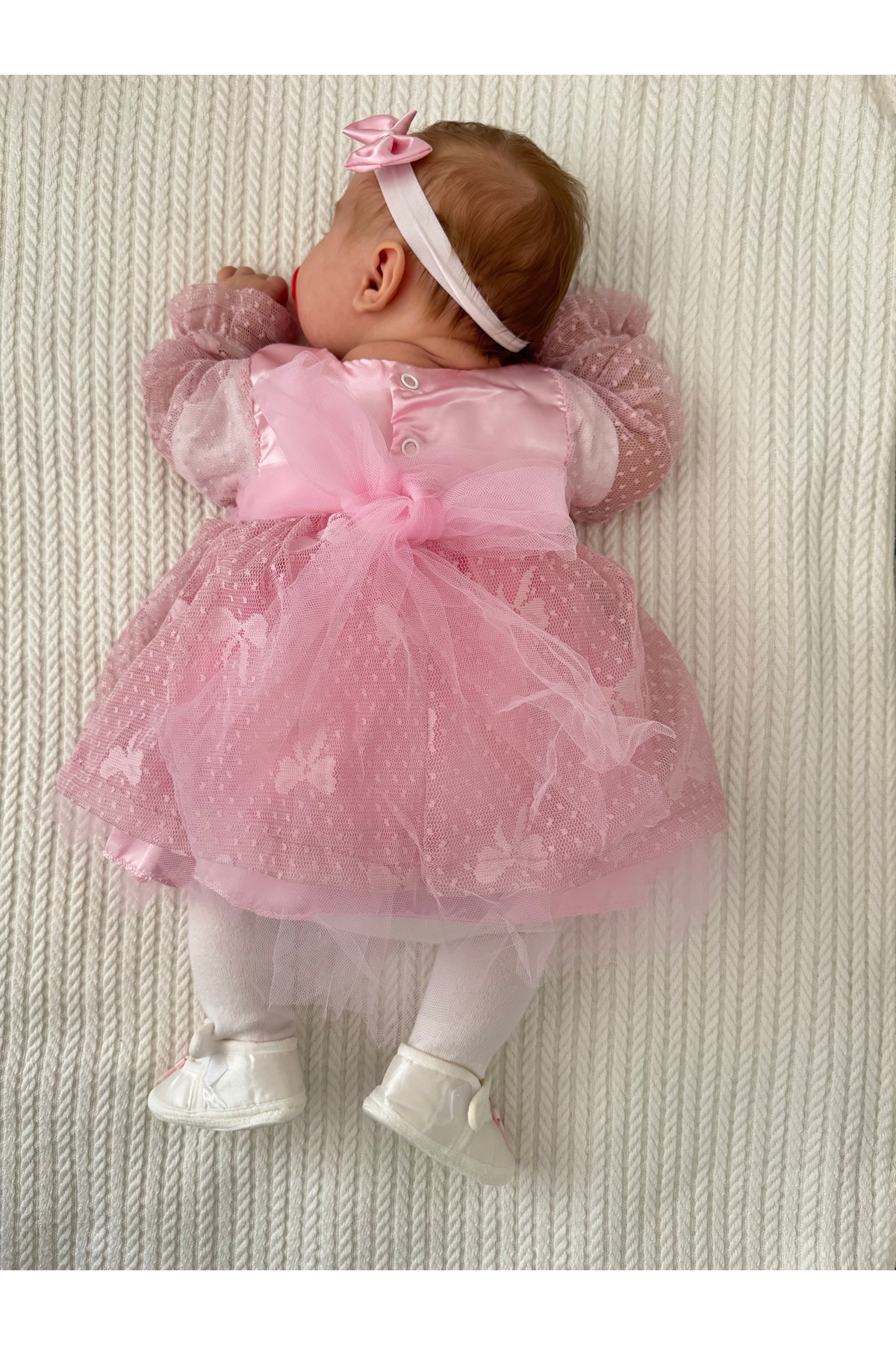 PİLEKİ BABY ( 4 Parça ) 0 3 Ay Yenidoğan Bebek Mevlüt Elbisesi Bayramlık Düğün Özel Gün Elbisesi fotoğrafı 3 (önizleme)