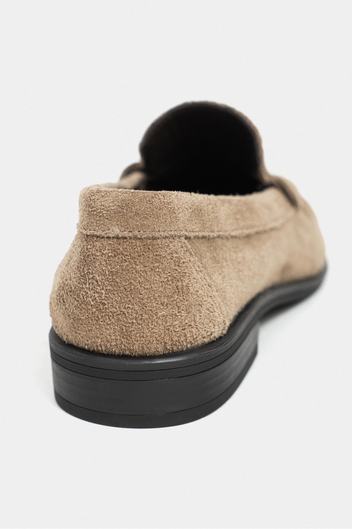 NİŞANTAŞI SHOES  Naty Rome Bej Süet Hakiki Deri Kadın Loafer Ayakkabı - Görsel 9