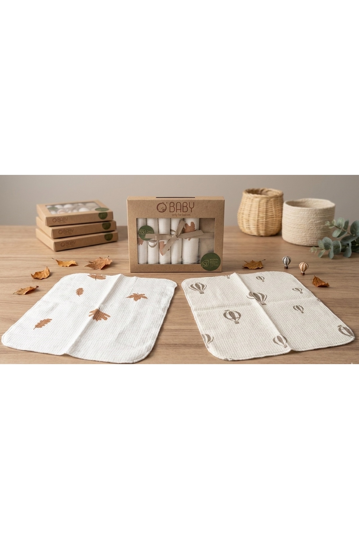 LennaBaby %100 Pamuk Müslin Bebek Ağız Mendili 6’lı Set – Yumuşak, Emici Yenidoğan Bebek Mendili fotoğrafı 2 (önizleme)