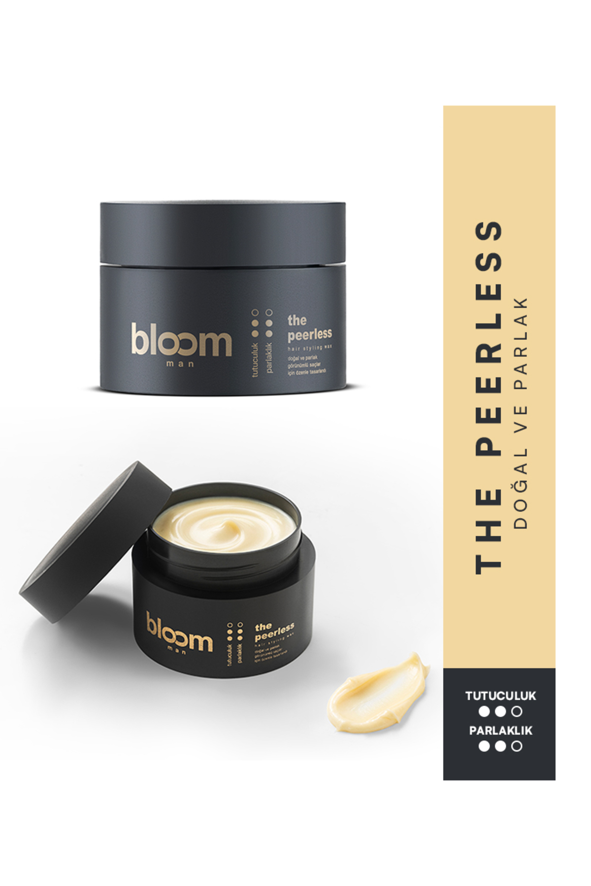 Bloom Man Peerless Hair Styling Wax 100 ml | Erkek Saç Şekillendirici Wax | Doğal Parlak Görünüm — PEERLES1