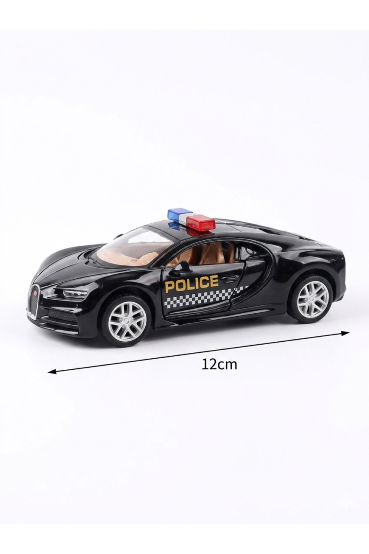 Tıfıl Toys Süper Sport Siyah Polis Arabası Kapıları Açılabilir Çek Bırak Model fotoğrafı 2 (önizleme)