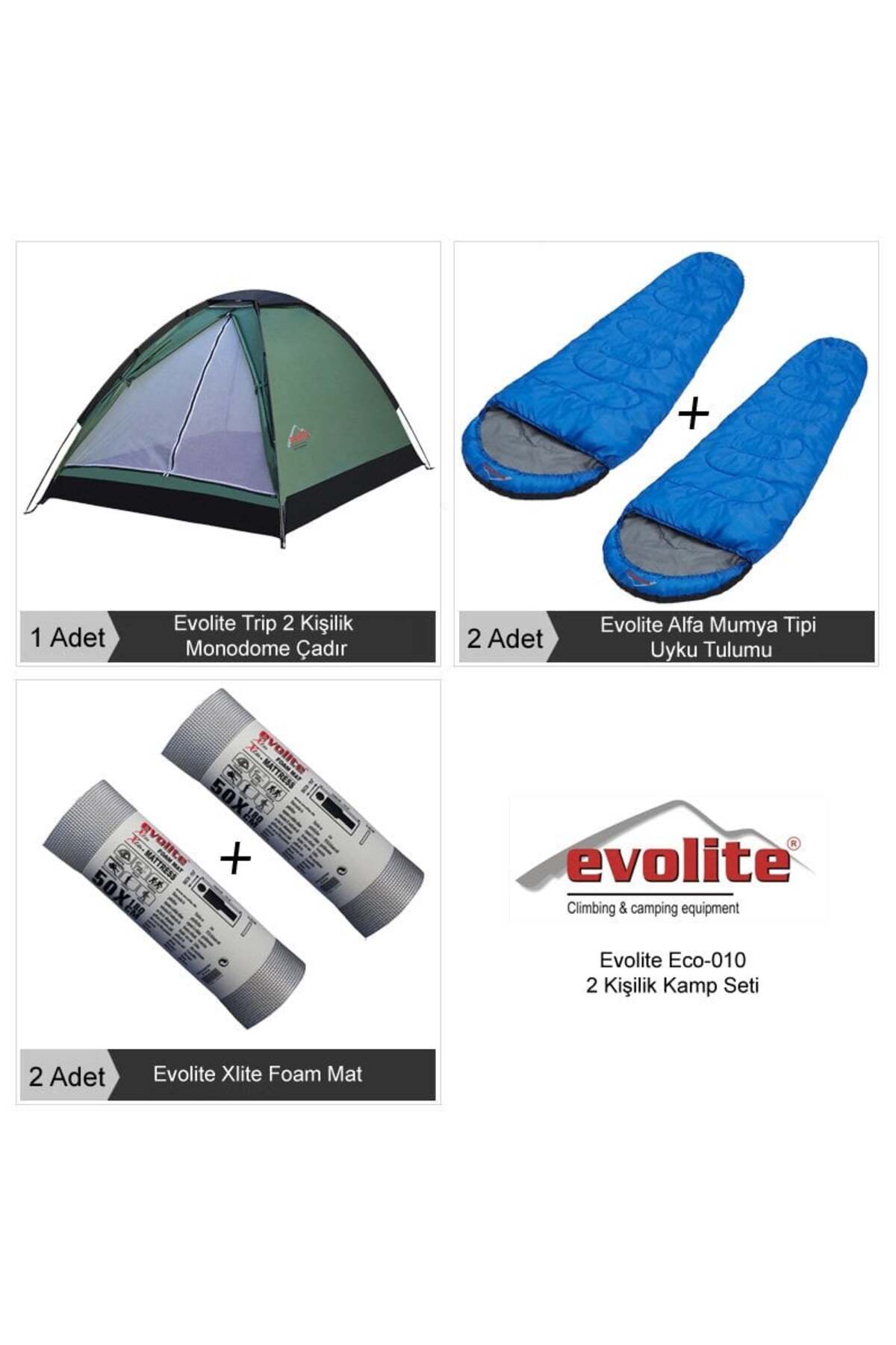 Evolite 2 Kişilik Eko Kampçılık Seti