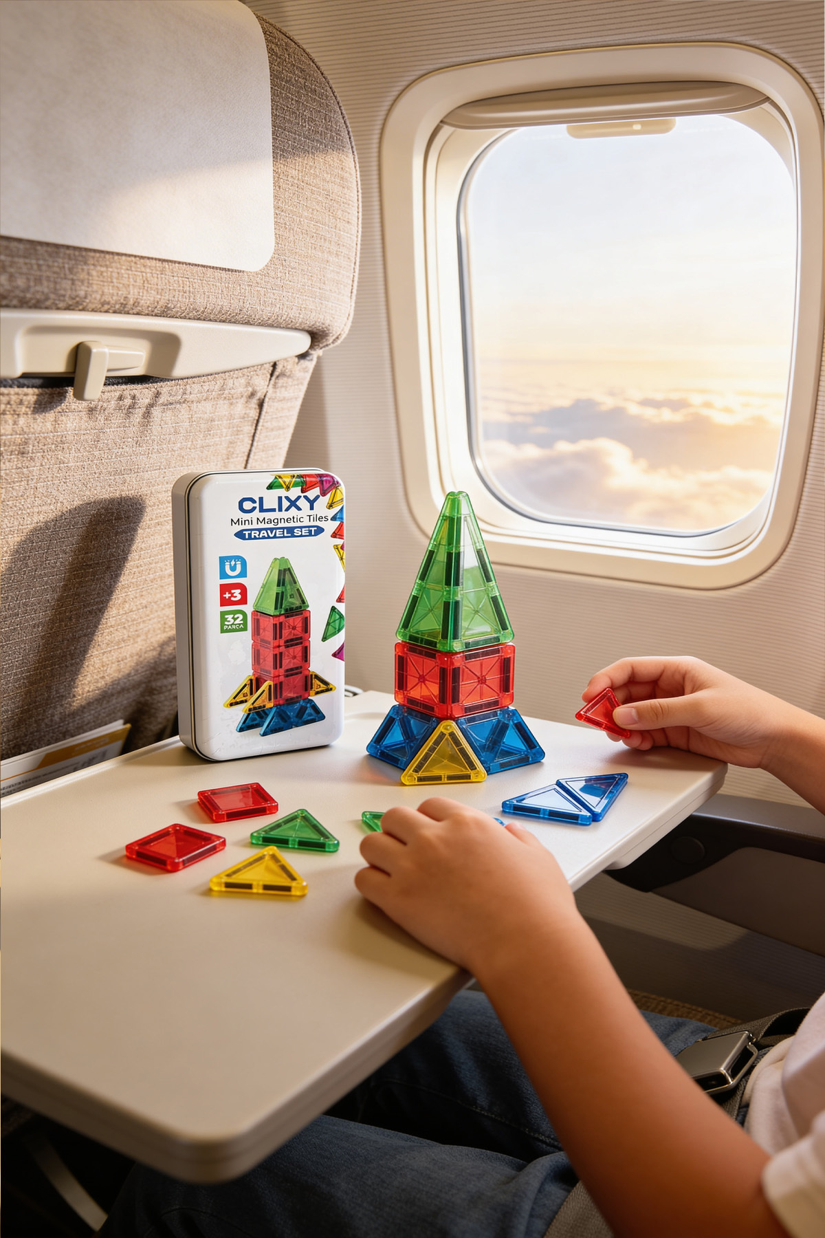 CLIXY Mini Manyetik Bloklar 32 Parça Travel Set fotoğrafı 7 (önizleme)