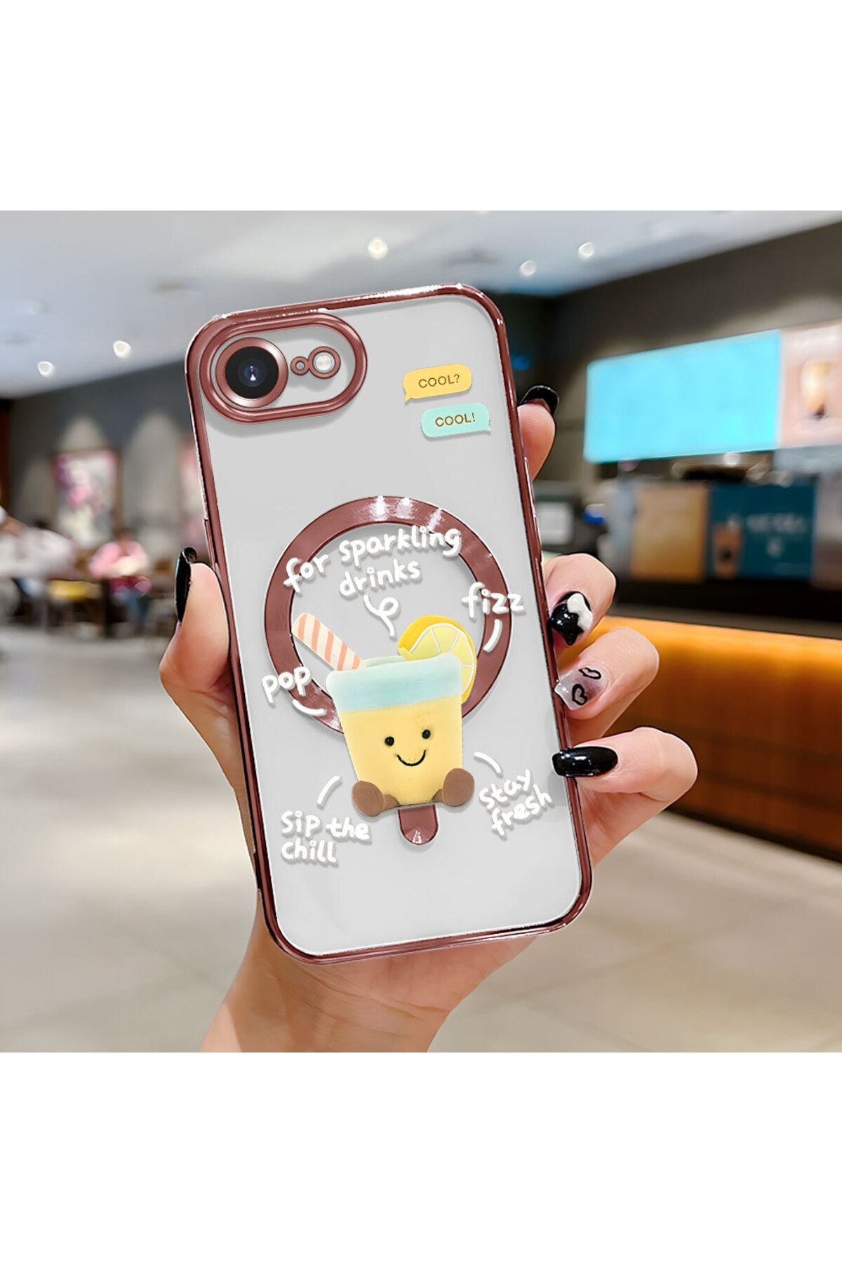 magnetic Shockproof Silicone Case with Transparent Back Surface for iPhone 16e