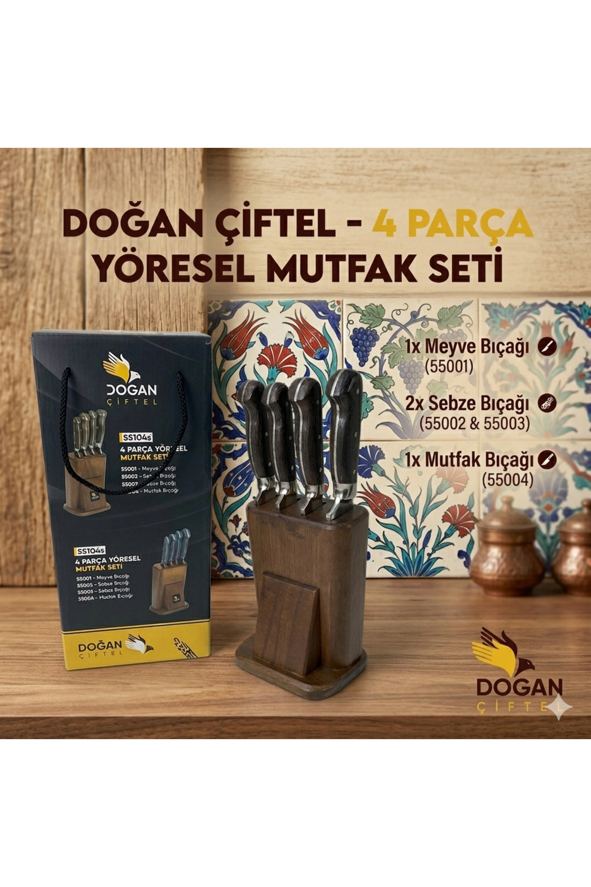 4 Parça Yöresel Mutfak Seti