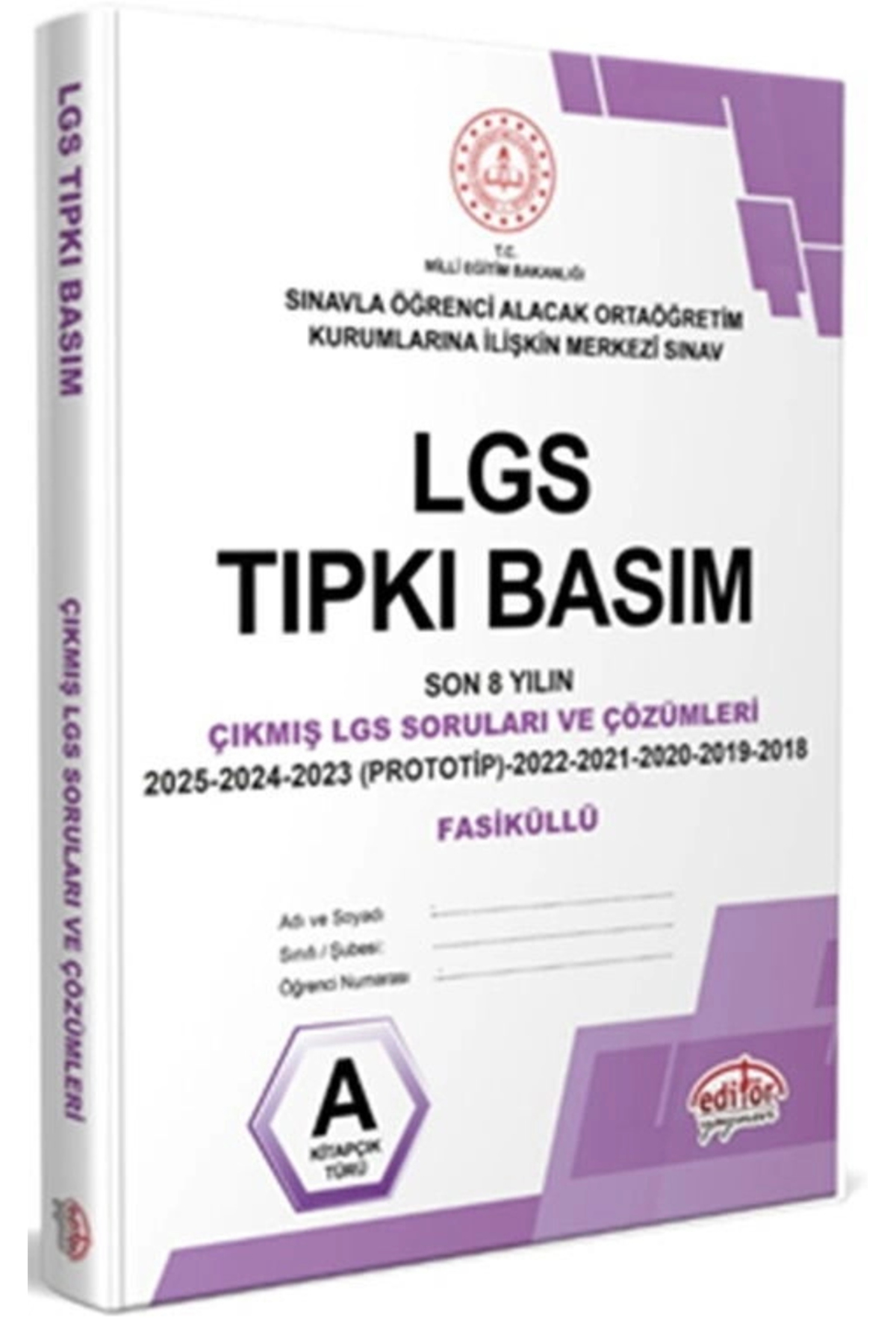 Editör Yayınevi Editör Yayınları 8. Sınıf LGS Tıpkı Basım Çıkmış