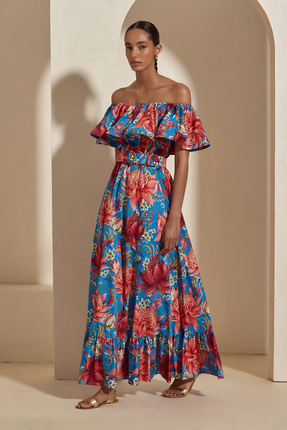 Dahlia Bianca Audrey Çiçek Desenli Elbise