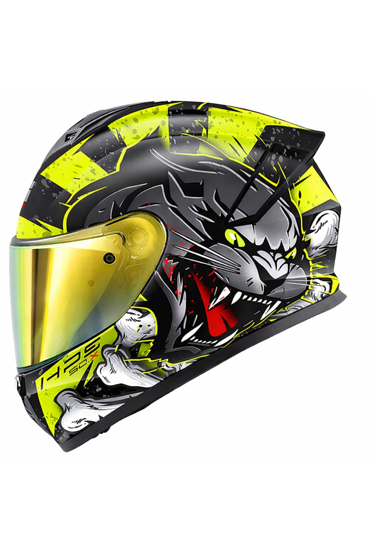 【W1LD】マッド Givi 50.X WILD MAT SİYAH-NEON SARI KASK (SARI VİZÖR) - Fiyatı