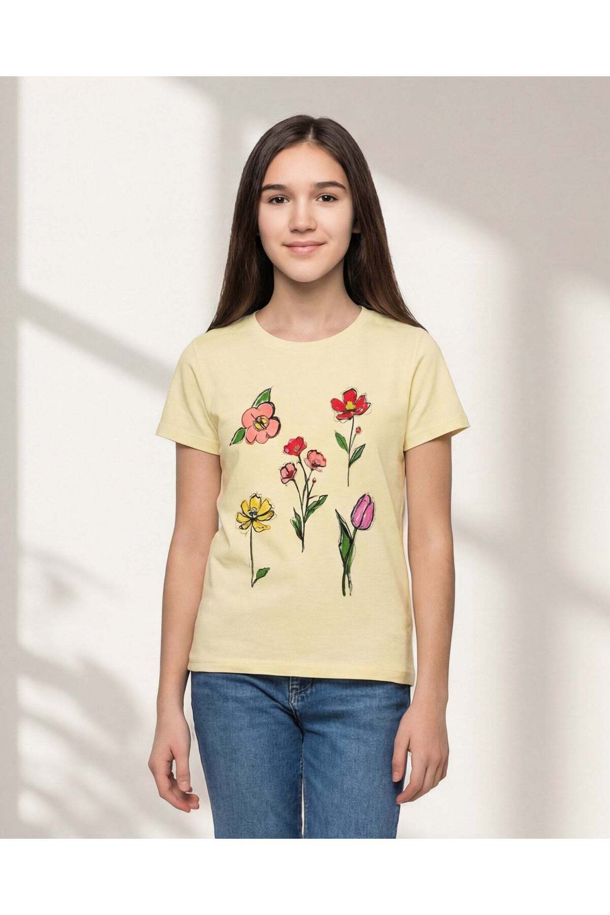 REDTAG Senior Girls Pale Pink Graphic T-Shirt