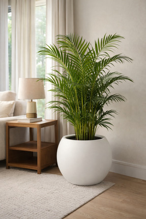 KastaSaksı 40x30 cm BEYAZ MODERN DEKORATİF PLASTİK KÜRE SAKSİ