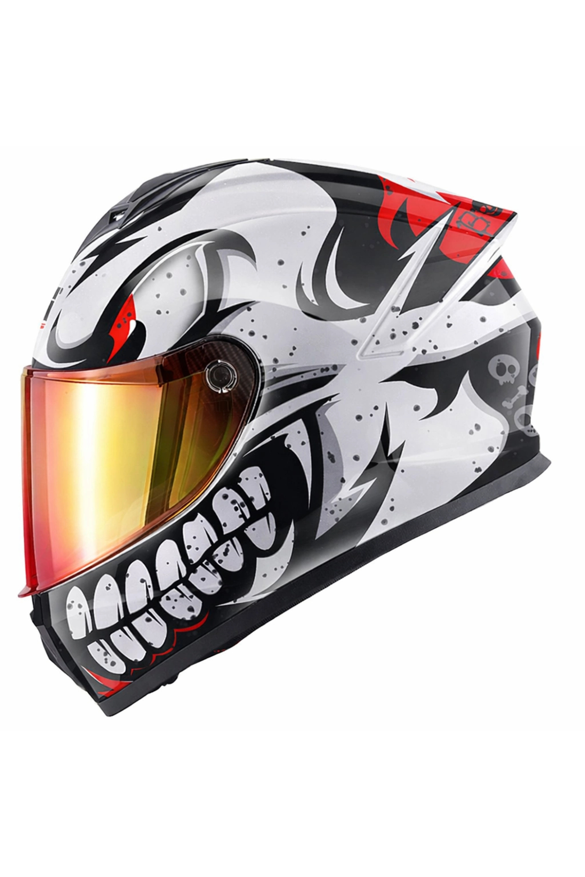 Givi 50.X BONES BEYAZ-KIRMIZI KASK (KIRMIZI VİZÖR)