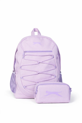 Slazenger Lisanslı 2’li Lila Okul Seti - 3 Bölmeli Laptop Gözlü Sırt Çantası ...