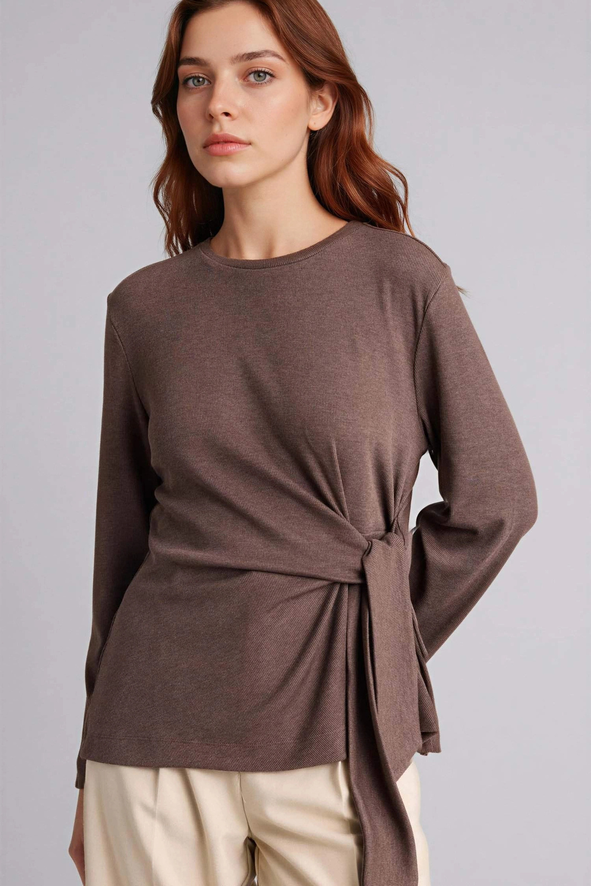 Defacto Tied Long Sleeve T-Shirt G2798Ax26Sp