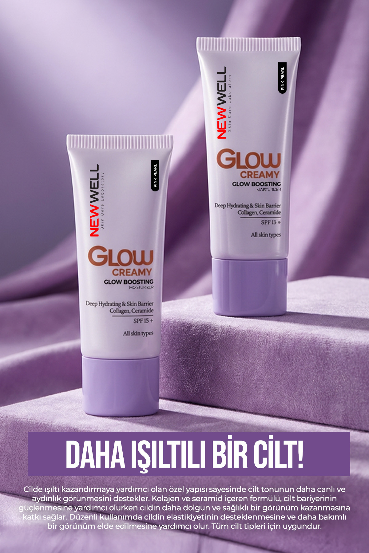 کرم مرطوب کننده و روشن کننده صورت Glow Boosting SPF 15+ Pink Pearl 01، 30 میلی لیتر — سفید 8680923360409 — تصویر 3 از 5