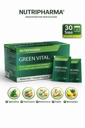 Nutripharma Green Vital Bariatrik Multivitamin Mineral Spirulina Bromelain İn...
