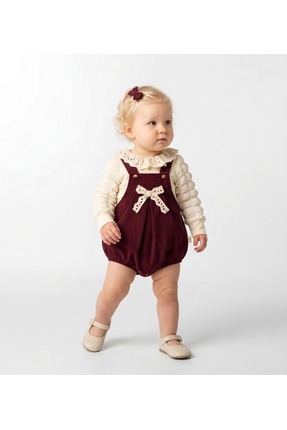 Hülya's MIND FİTİLLİ KADİFE BEBEK ROMPER TAKIM