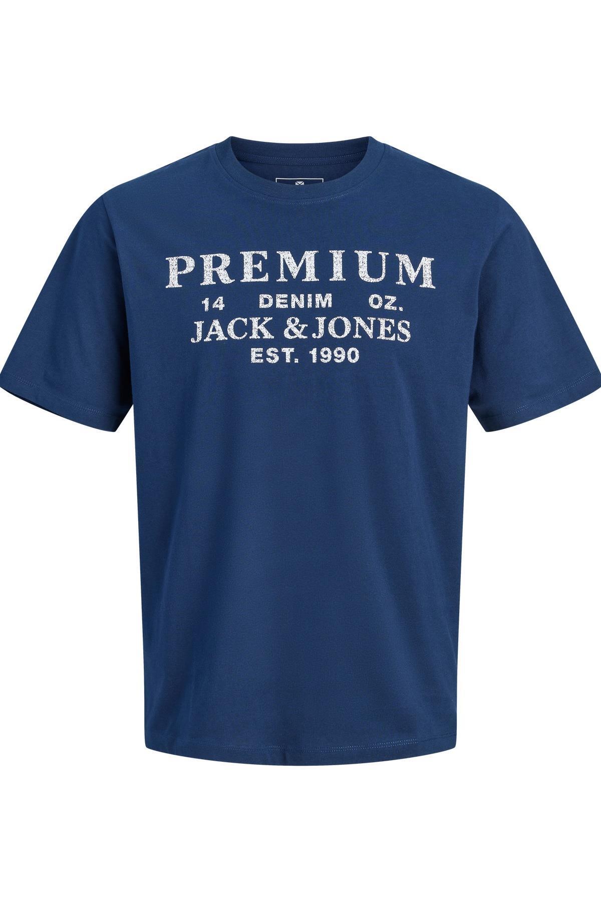 تی‌شرت آستین کوتاه مردانه طرح JPRBLUCALVIN SS Tee از جنس کتان جک اند جونز تی شرت Jack & Jones