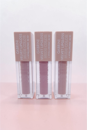 Gabrini Nude Color Hyaluronic Acid Velvet Matte Lipgloss Dayanıklı Nemlendiri...