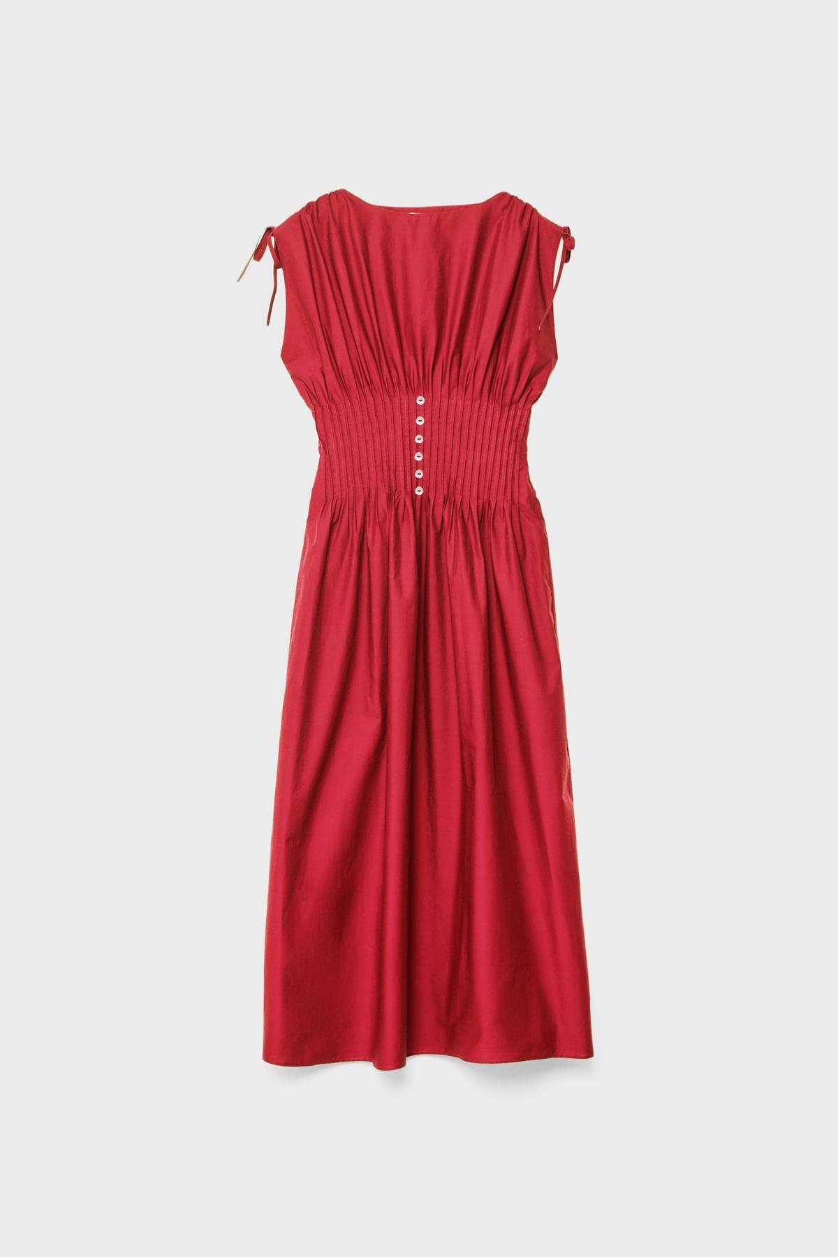 stradivarius pleated dress Pleated midi dress - Women's fashion