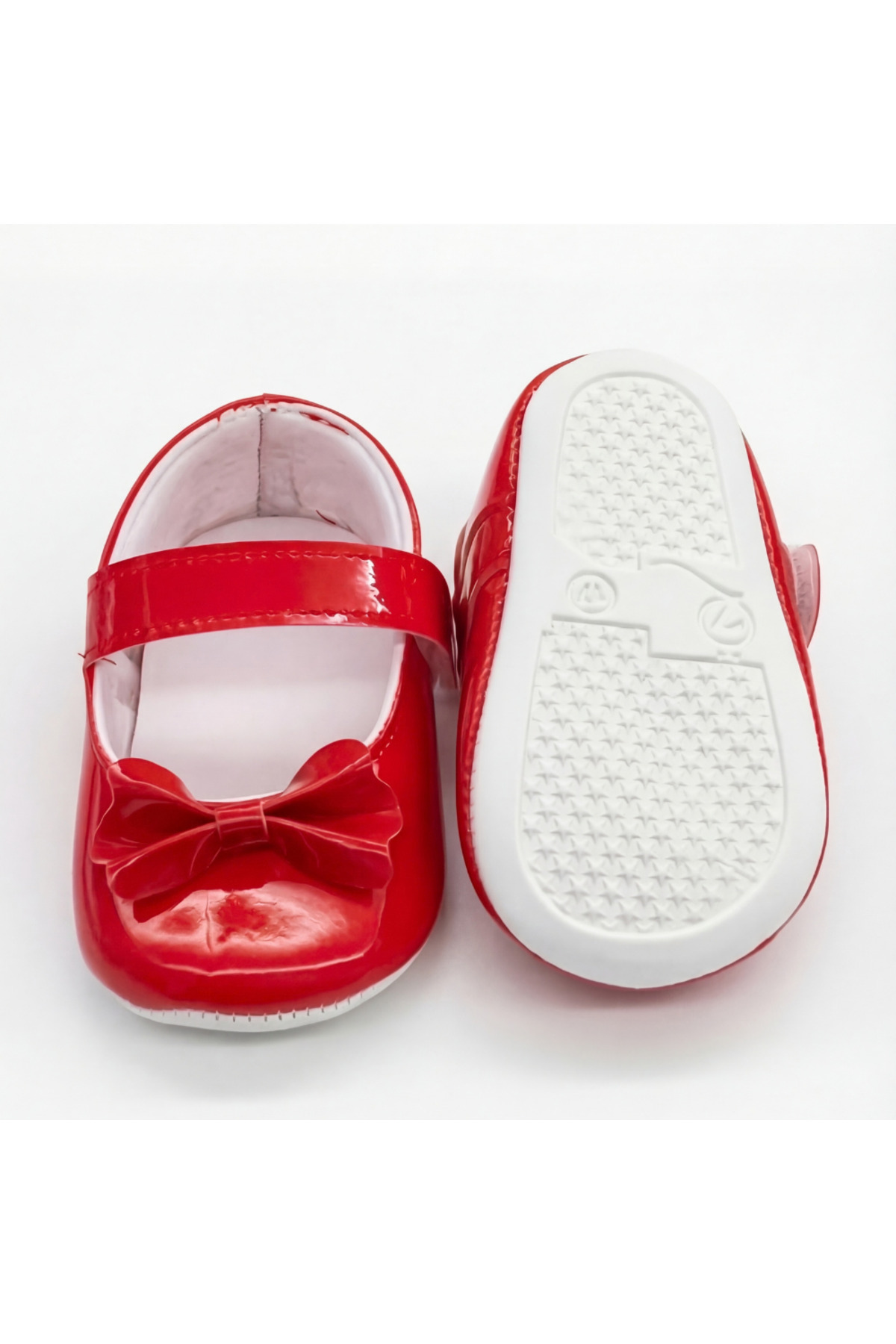 pufien Bebek Babet Ayakkabı, İlkadım Papyonlu Bebek Patik, Fiyonk Süslü Bebek Ayakkabısı fotoğrafı 3 (önizleme)