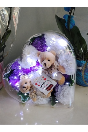 Masalbitki Ledli kalpli hediyelik kutu