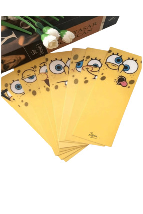zepia design 15'li Sünger Bob's Serisi Kitap Ayracı - Kalın Kuşe - 4,5x15cm -...