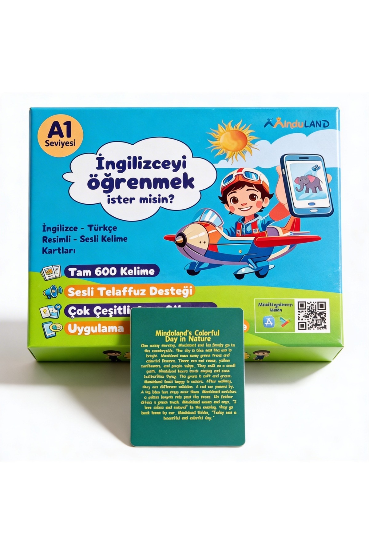 mindoland A1 Doğa Renkler ve Taşıt Serisi ingilizce kelime kartları sesli flash kart fotoğrafı 3 (önizleme)