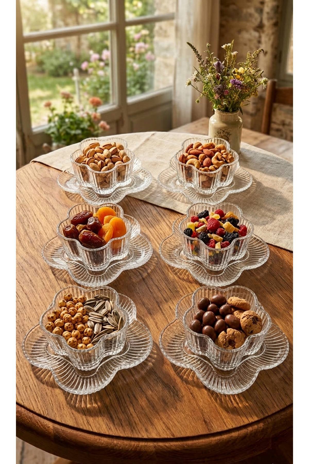 12 قطعة من أوعية الوجبات الخفيفة الزجاجية -