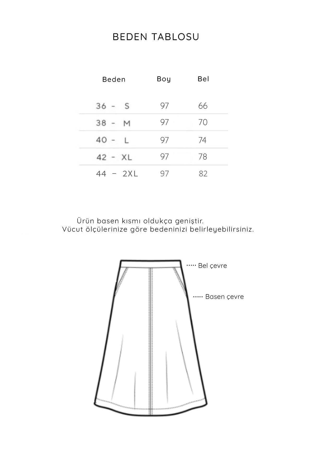 praye  Desenli Pileli Şifon Etek Yeşil - Görsel 5