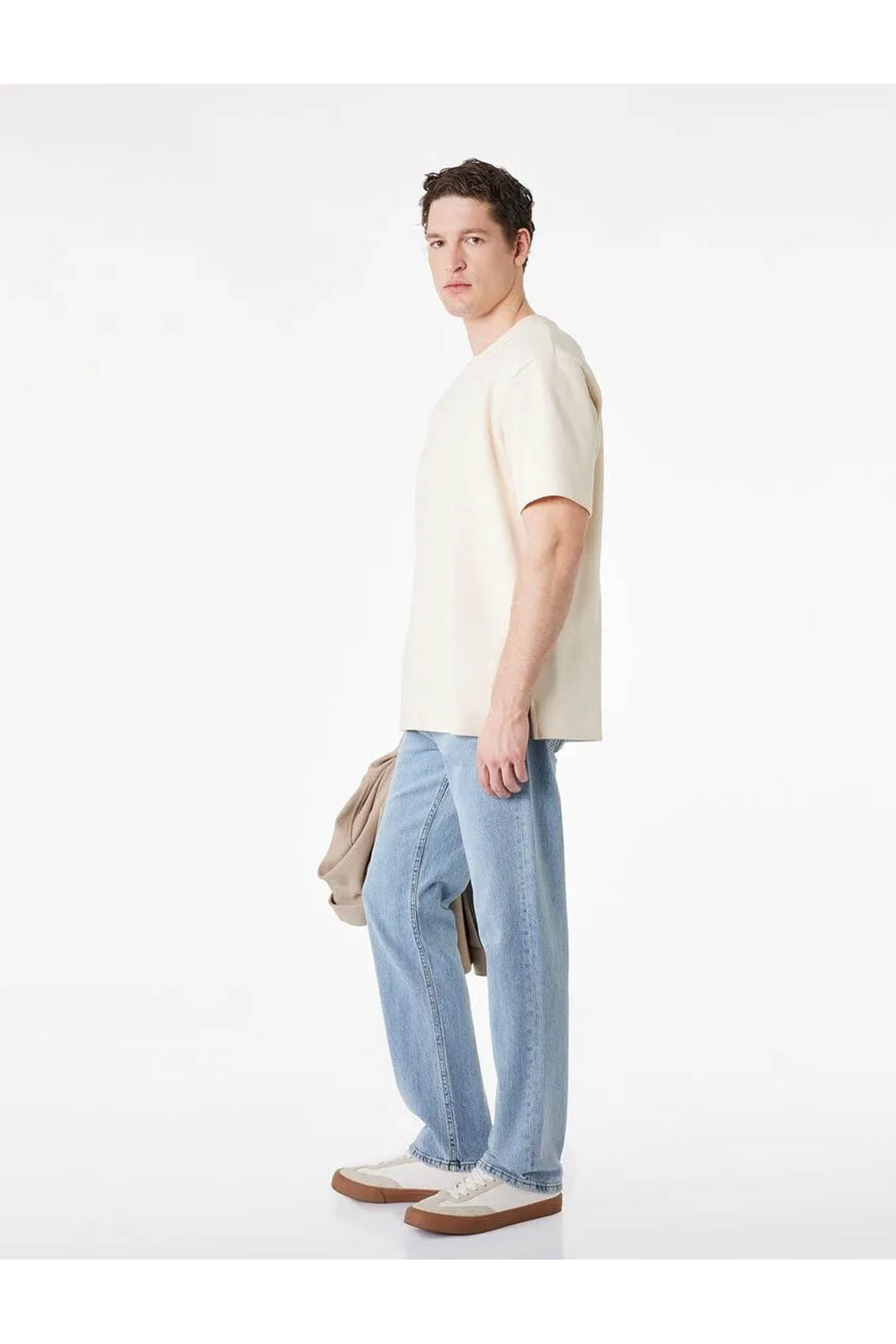 Koton Straight Fit Mavi Erkek Jean Pantolon 6SAM40008ND görsel 2
