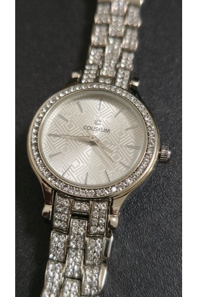 Clup Polo Zirkon İşlemeli Paslanmaz Çelik Kol Saati