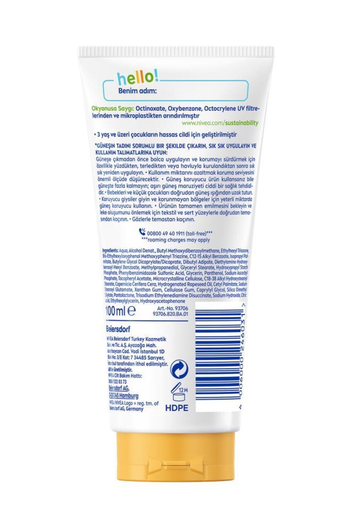 SUN SPF50+Çocuk İçin Yüz ,Vücut Yüksek Koruyucu Güneş Kremi 100 ml,Kokusuz,3 Yaş ve Üzeri — 93706 — تصویر 2 از 7